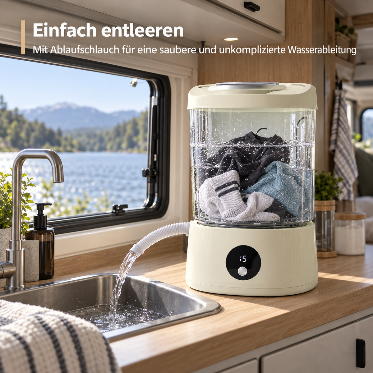 LEVAYO Mini-Waschmaschine